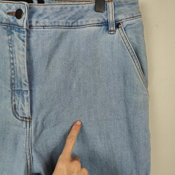 Wildfang Essential Work Denim Pant Womens Large Light Wash Carpenter Jeans - Picture 5 of 14